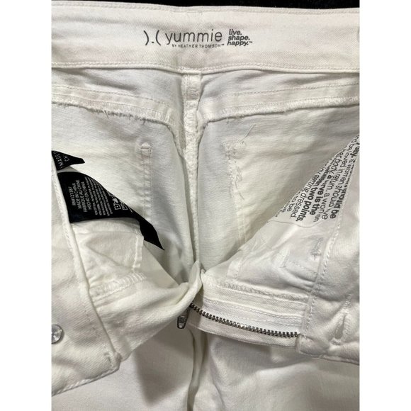 YUMMIE TUMMIE Womens Slimming mid-rise Skimmer White Size W 31" NWT simi_re-sell - Picture 8 of 12